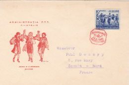 # BV 2581 FIRST EMISSION U.P.U ,  COVER F.D.C . 1949, ROMANIA - FDC