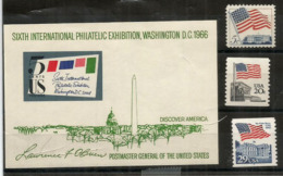 Whasington Monument & White House Flag.  Un Bloc-feuillet + 3 Timbres Neufs ** - Blocks & Sheetlets