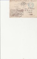 AMBRONAY -AIN CARTE POSTALE OBLITEREE CACHET BLEU "COMPAGNIE DES TRAVAILLEURS DES CHEMINS DE FER -A.6-ANNEE 1916 - Posta Ferroviaria