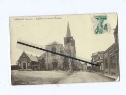 CPA -  Oisemont  - L´Eglise Et La Caisse D´Epargne - Oisemont