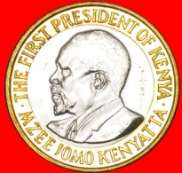 § BI-METALLIC: KENYA  10 SHILLINGS 2010! LOW START  NO RESERVE! Mzee Jomo Kenyatta (1964-1978) - Kenya