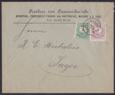 SAVSKI MAROF (Croatia), Two Colour Franking, Perfectly Cancelled, Mailed In 1890 - Briefe U. Dokumente