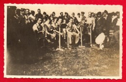 Carte-photo. Prisonniers En Allemagne. Orchestre En Plein Air - Guerre 1914-18