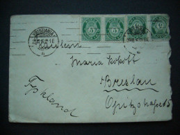 Norway: Cover Umschlag - Kristiania 29. III. 1916 - Breslau - Stamp 4x Posthorn 5 Ore - Briefe U. Dokumente
