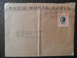 Monaco - Lettre 1962 Entete RADIO MONTE CARLO Affranchie à 25c Pour Nice Omec Flamme Illustrée Conférence District - Briefe U. Dokumente