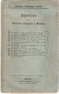 Fascicolo: Répertoire Théatre Francais A Berlin - LE CHEVEU BLANC - Schlesinger - Musica