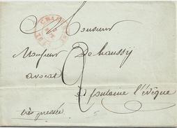 Belgique - LAC Précurseur - Cad CHARLEROY 7 SEPT 1843 (+ Cad FONTAINE L'EVEQUE Au Verso). - 1830-1849 (Belgique Indépendante)