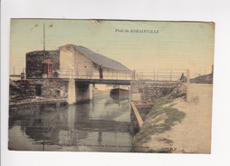 Cpa PONT DE ROMAINVILLE Peniche A L'approche - Ed Chaminade Au Rendez Vous Des Pecheurs Café RF - Romainville