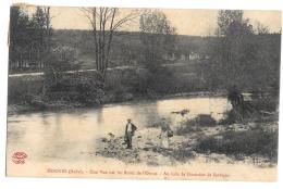 CPA.   ESSOYES ...UNE VUE SUR LES BORDS DE L'OUSSE.... ANIMATION. ...tbe....1912. - Essoyes