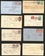 Lot. 1863-1879 (Poste), 8 Enveloppes Afft Divers Entre N°22 Et 56. - TB Ou B - Other & Unclassified