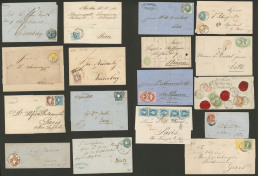 Lot. 1850-1880 (Poste), 16 Plis Entre Les N°5 Et 36, Affts Et Obl Divers. - TB - Other & Unclassified