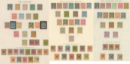 Groupe. 1892-1912, Anjouan, Mayotte, Mohéli, Complètes Dont 2 Ex Obl, 5ex Chiffres Espacés. - TB - Colecciones