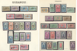 OUBANGUI. Collection. 1915-1930 (Poste, Taxe), Quasiment Complète Dont Nombreux Doubles. - TB - Other & Unclassified