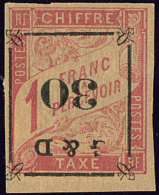 Taxe. Surcharge Renversée. No 14b, Petit Bdf, Compo 2, Case 2 Avec "G" Partiel (Maury 14Ie). - TB. - R (cote Maur - Other & Unclassified