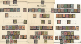 ANJOUAN. Collection. 1892-1912 (Poste), Valeurs Diverses Entre Les N°1/30, Nombreux Doubles Et Obl. - TB - Other & Unclassified