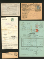 1908-1912, 5 Plis Affts Blanc Divers Dont 1c Sur Carte D'électeur. - TB - Collections