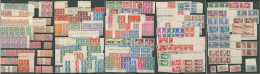 1900-1938 (Poste), Bonnes Et Moyennes Valeurs Majorité En Blocs De Quatre, Qqs Doubles Et Multiples, Des Ex *. - - Collections