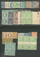 1850-1900 (Poste), Des Valeurs Moyennes, Dont Paires Et Blocs De Quatre, Des Ex ** Ou (*). - TB, B Ou Pd - Collections