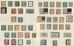 1849-1900 (Poste), Bonnes Et Moyennes Valeurs Entre Les N°1 Et 106, Nuances Et Obl, Tous états - Collections