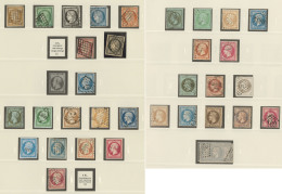 1849-1900 (Poste), Bonnes Et Moyennes Valeurs, Nuances Et Obl Diverses Entre Les N°1 Et 106, Tous états - Collezioni