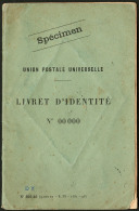 Merson. Livret D'identité Postal, "SPECIMEN" à La Place Du Timbre. N°A2, Défauts Mais TB D'aspe - Other & Unclassified