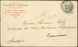 Blanc. Enveloppe Privée TC "George Carion". N°E6d1, Obl, Pour L'Allemagne. - TB - Other & Unclassified