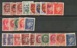 Collection. 1945. Annecy 1, Châlons 1 **, Chambéry 1, 2, 4, 5C, 6C, Châtellerault 4, Niort 2, 4/7, 9, - Liberation