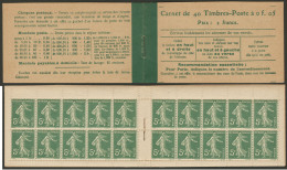 No 137 C9, Carnet De 40t, "Loi Du 29 Mars 1920". - TB - Other & Unclassified