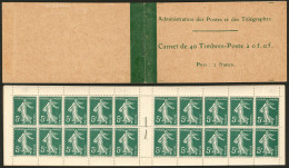 No 137 C3, Carnet De 40t, "Prix : 2 Francs". - TB - Other & Unclassified