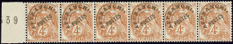 Préoblitérés. No 1a, 4c Brun-jaune, Bande De Six Bdf Avec Partie De N°à Gauche. - TB. - - Coil Stamps