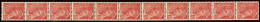 No 34, 30 Rouge, Bande De Onze. - TB - Coil Stamps