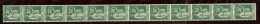 No 29, 30c Vert, Bande De Douze. - TB - Coil Stamps