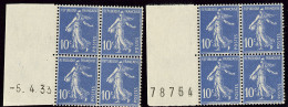 No 11, Deux  Dont Un Date 5.4.33 à Gauche Et L'autre N°78754 à Gauche. - TB - Coil Stamps