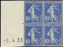 No 11. No 279IV Bloc De Quatre Avec Date 5.4.33 à Gauche). - TB - Coil Stamps