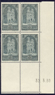 Cathédrale De Reims. Erreur De Date. No 259, Bloc De Quatre Cd 32.3.30. - TB - Other & Unclassified