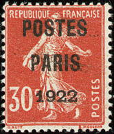 Postes Paris 1922. No 32 (Maury 36). - TB - Other & Unclassified