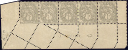 Type Blanc. Piquage Oblique Par Pliage. No 107o, Sur 2 Ex Dans Une Bande De Cinq Cdf, Superbe - Other & Unclassified