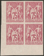 Non Dentelés. No 71, Bloc De Quatre Cdf, Jolie Pièce. - TB - 1876-1878 Sage (Type I)