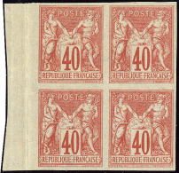 Non Dentelés. No 70, Bloc De Quatre Bdf, Jolie Pièce. - TB - 1876-1878 Sage (Type I)