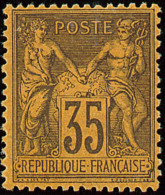 No 93a, Violet Noir Sur Orange, Très Frais. - TB - 1876-1898 Sage (Type II)