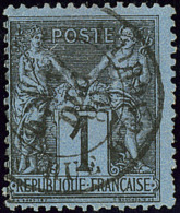 Bleu De Prusse. No 84, Obl Cad. - TB. - R - 1876-1898 Sage (Type II)