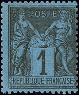 Bleu De Prusse. No 84, Centrage Courant Mais Très Frais Et TB. - RR - 1876-1898 Sage (Type II)