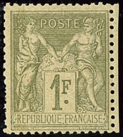 No 82, Vert Olive, Trois Dents Courtes Sinon TB - 1876-1898 Sage (Type II)