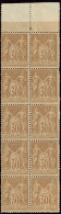 No 80, Bloc De Dix Bdf Dont Deux Ex * Et 5 Ex Pli. - TB - 1876-1898 Sage (Type II)