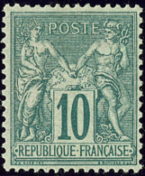 No 76, Vert, Très Frais Et Bien Centré. - TB. - R - 1876-1898 Sage (Type II)