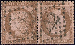 Tête-bêche. No T58, Paire Horizontale, Obl Gc 532. - TB. - R - 1871-1875 Ceres