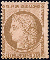 No 54, Brun Sur Rose, Centrage Courant Mais Très Frais Et TB - 1871-1875 Ceres