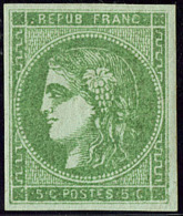 No 42IIj, Vert Foncé, Très Belle Nuance, Jolie Pièce. - TB - 1870 Bordeaux Printing