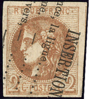 No 40Bh, Chocolat Foncé, Impression Typo, Superbe. - RR (cote Maury 2009) - 1870 Bordeaux Printing