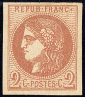 No 40IIa, Brun-rouge Clair, Légers Manques De Gomme Sinon TB - 1870 Bordeaux Printing